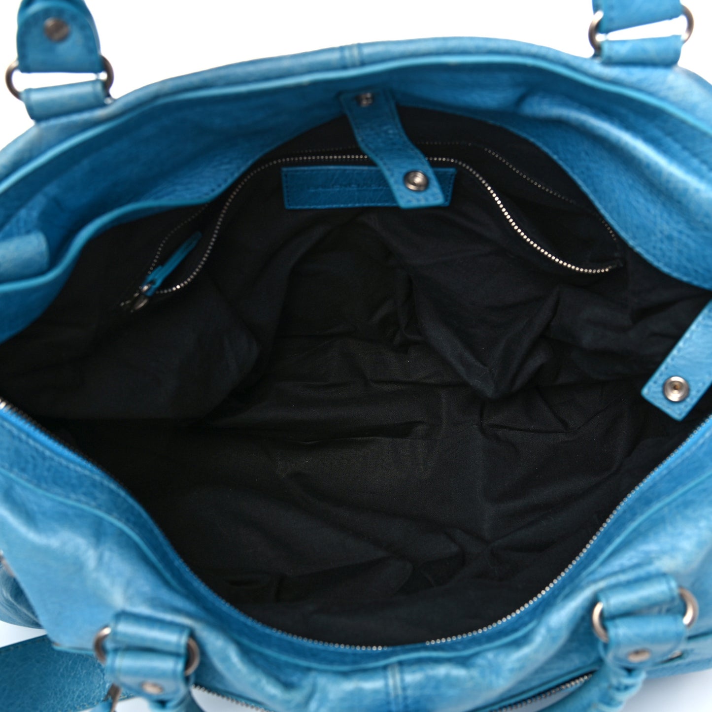 Agneau Classic Hardware Small Squash Duffel Bag Cyclade