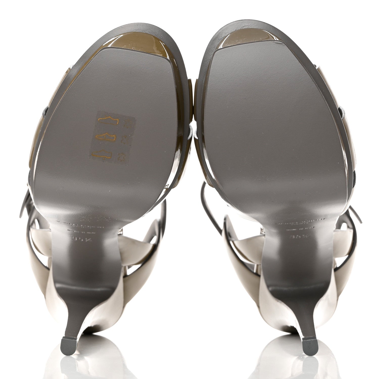 Saint Laurent Patent Tribute 105 Platform Sandals 35.5 Fog 5 of 9