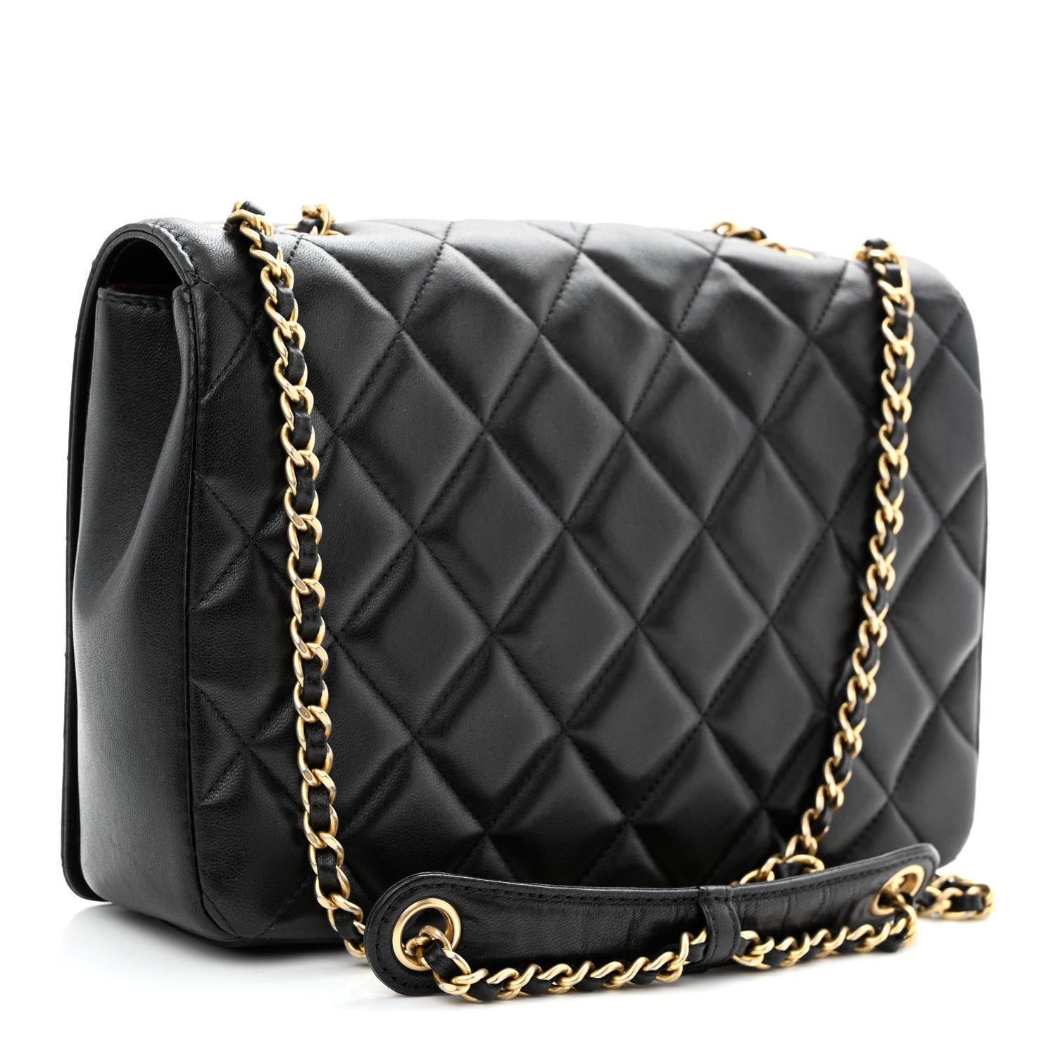 Chanel Lambskin Quilted Medium Diamond CC Flap Black 3 of 12