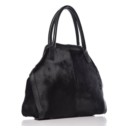 Alexander McQueen Pony Hair Mini De Manta Tote Black 3 of 10