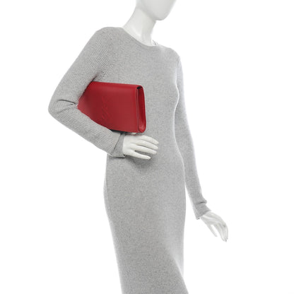 Saint Laurent Calfskin Monogram Large Belle De Jour Clutch Red 2 of 7