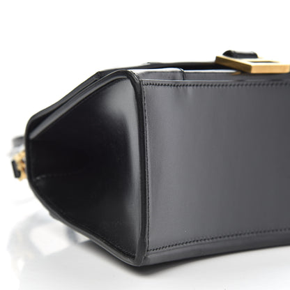 Balenciaga Shiny Box Calfskin Small Hourglass Top Handle Bag Black 7 of 8