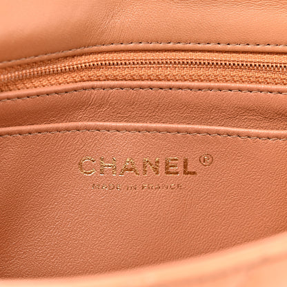 Chanel Lambskin Quilted Mini Rectangular Flap Brown 6 of 12