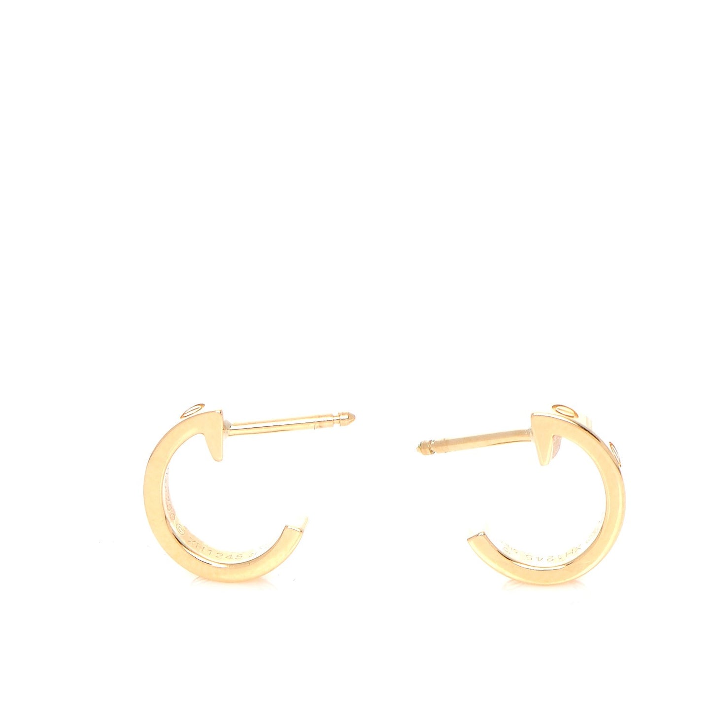 18K Yellow Gold Small LOVE Hoop Earrings