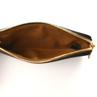 Celine Triomphe Canvas Logo Coin and Card Pouch With Hook Black 5 of 6