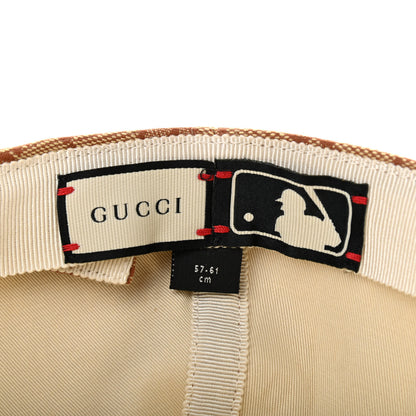 Gucci X MLB Monogram LA Dodgers Baseball Hat 57-61 Beige Ruggine 7 of 9