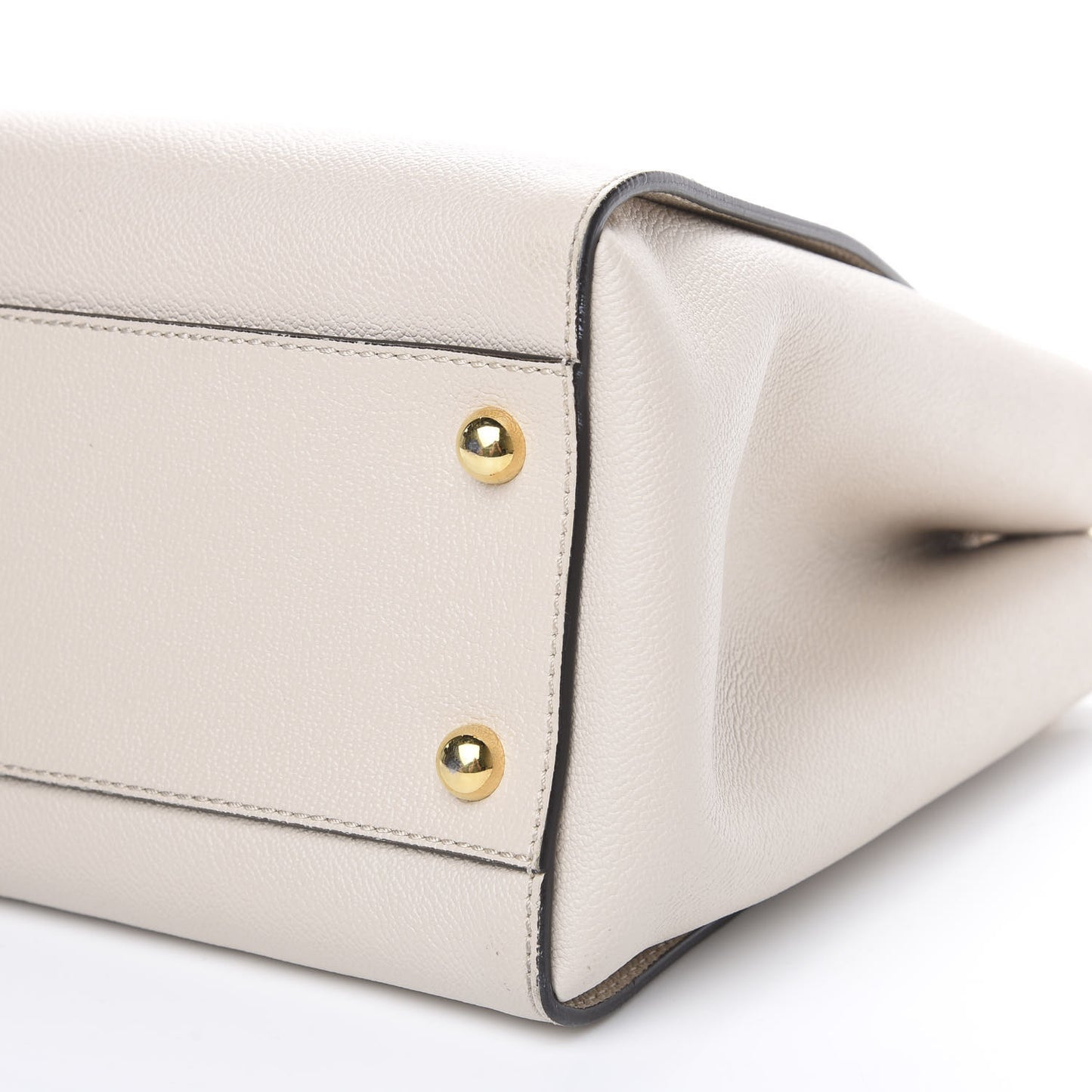 Soft Grain Calfskin Medium Buckle Tote Limestone