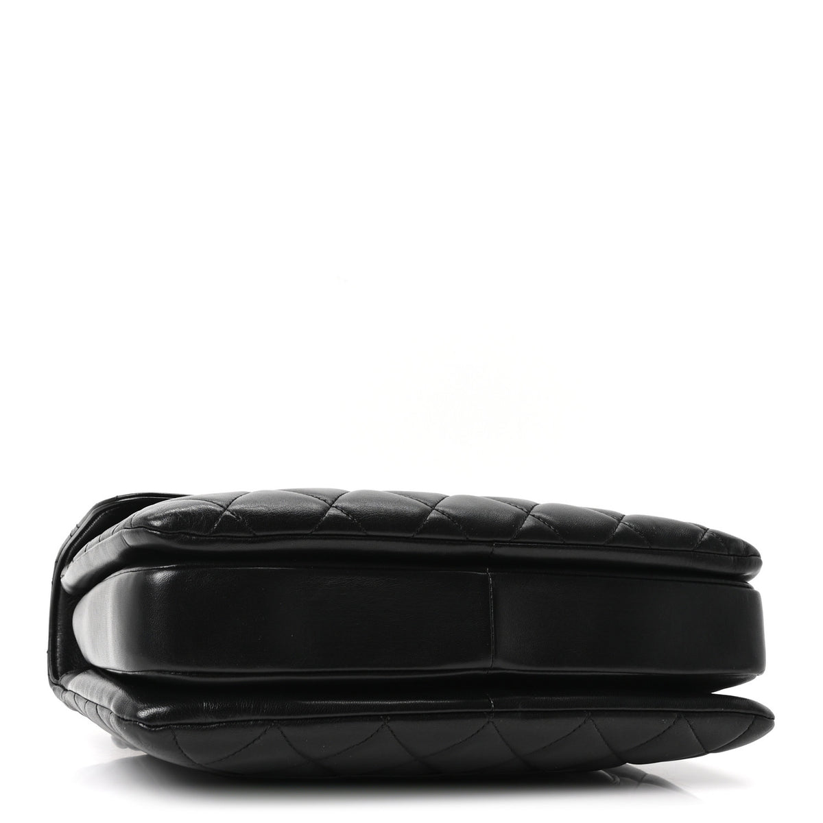 Lambskin Quilted Medium Trendy CC Flap Dual Handle Bag Black