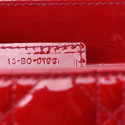 Christian Dior Patent Cannage Large Lady Dior Red 7 of 9