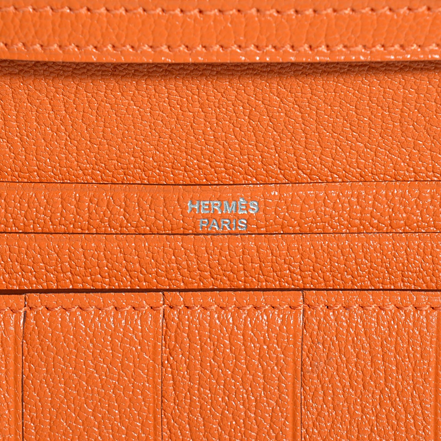 Hermes Chevre Mysore Bearn Wallet Orange 8 of 12