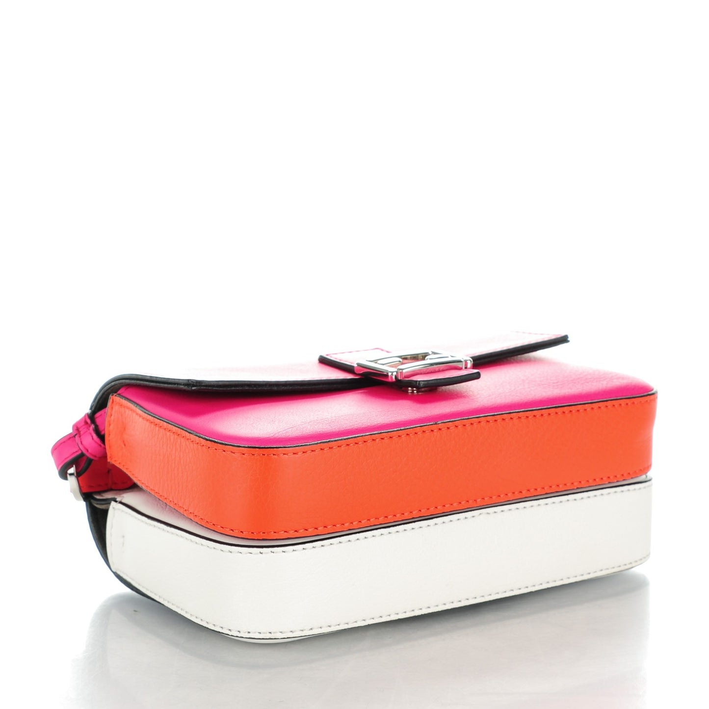 Vitello Dolce Nappa Flowerland Tri-Color Micro Double Baguette Fuxia White Ice Papavero