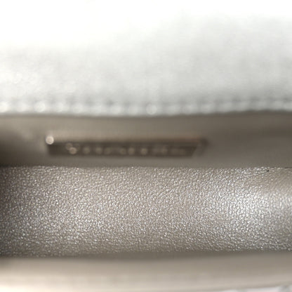 Chanel Mirror Calfskin Small Top Handle Clutch With Chain Silver 5 of 11