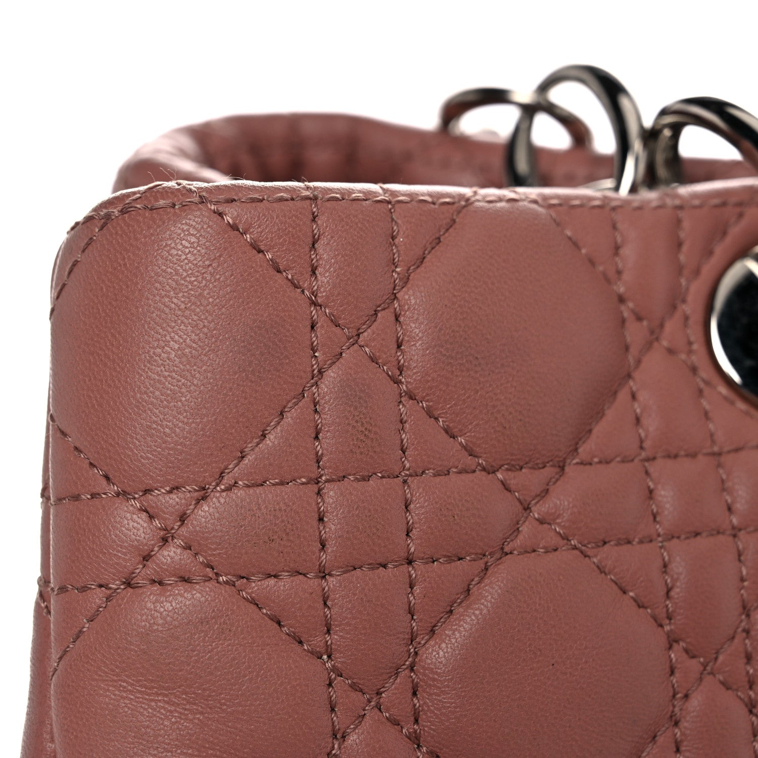Christian Dior Lambskin Cannage Large Dior Soft Shopping Tote Bois de Rose 11 of 20