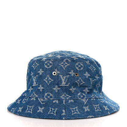 Louis Vuitton Monogram Denim Transformable Bob Bucket Hat 62 Blue 2 of 9
