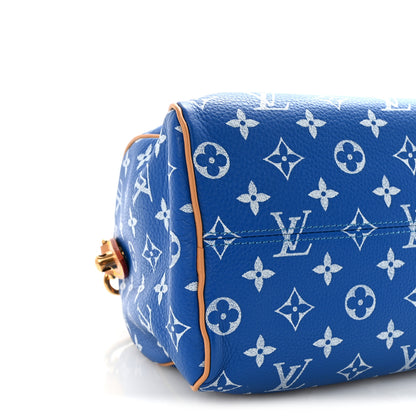 Louis Vuitton Calfskin Monogram Speedy P9 Bandouliere 25 Blue 9 of 10