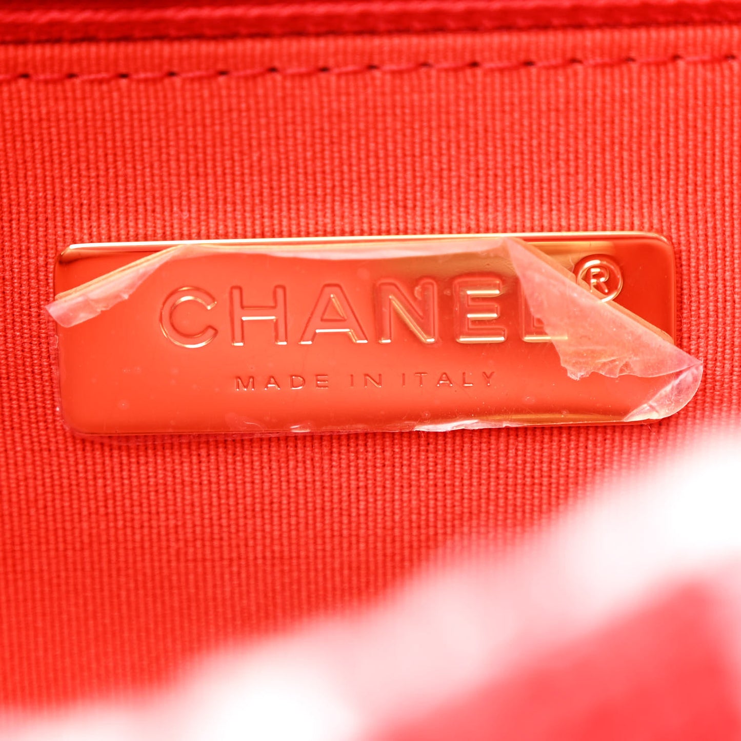 Tweed Quilted Medium Chanel 19 Flap Red White