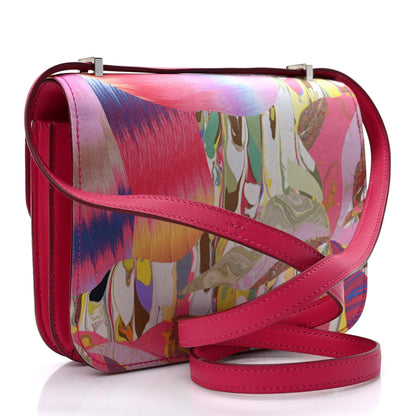 Hermes Swift Silk Marble Printed Constance 18 Rose Azalee Rose Mexico 2 of 9