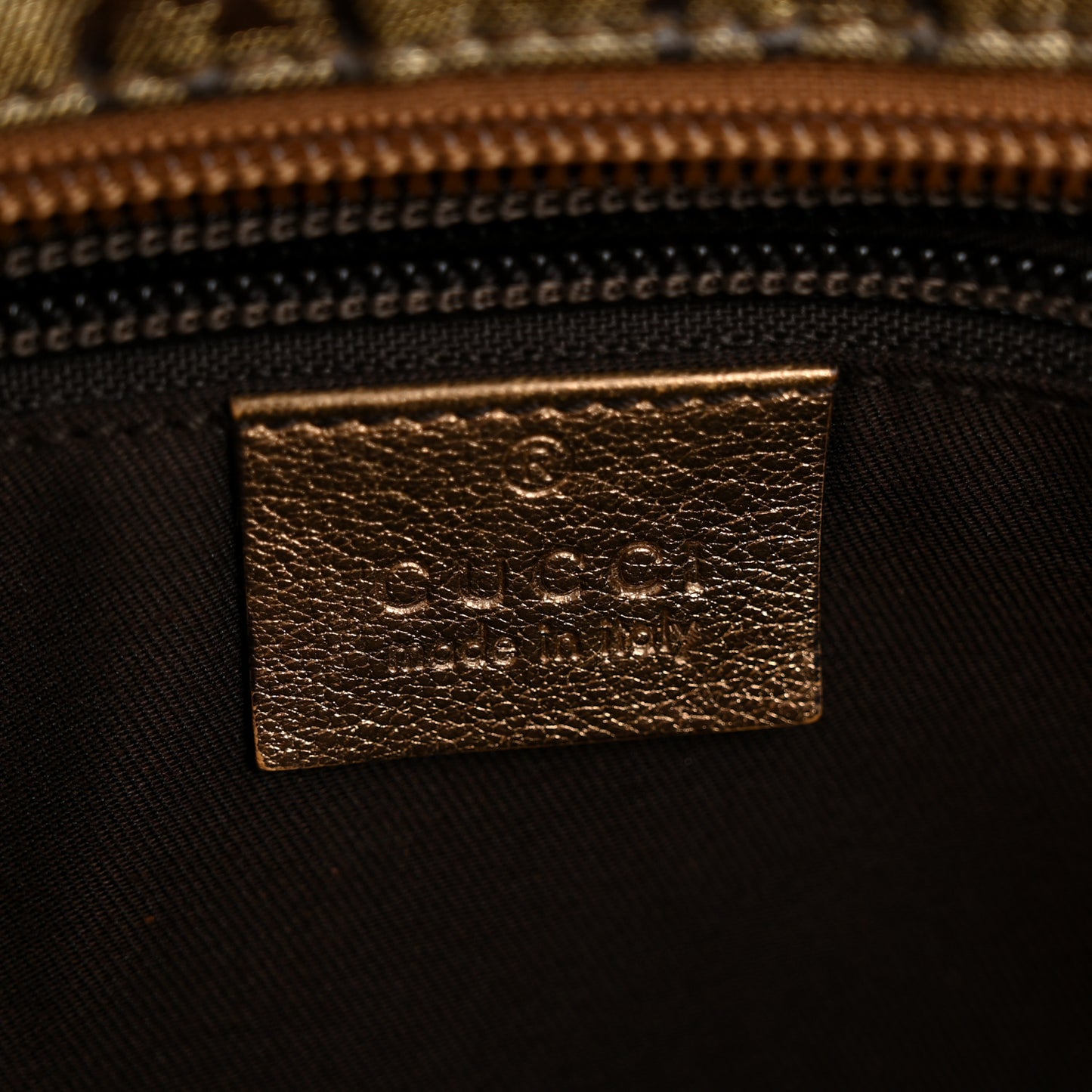 Crystal Monogram Web Small Flat Messenger Crossbody Bronze