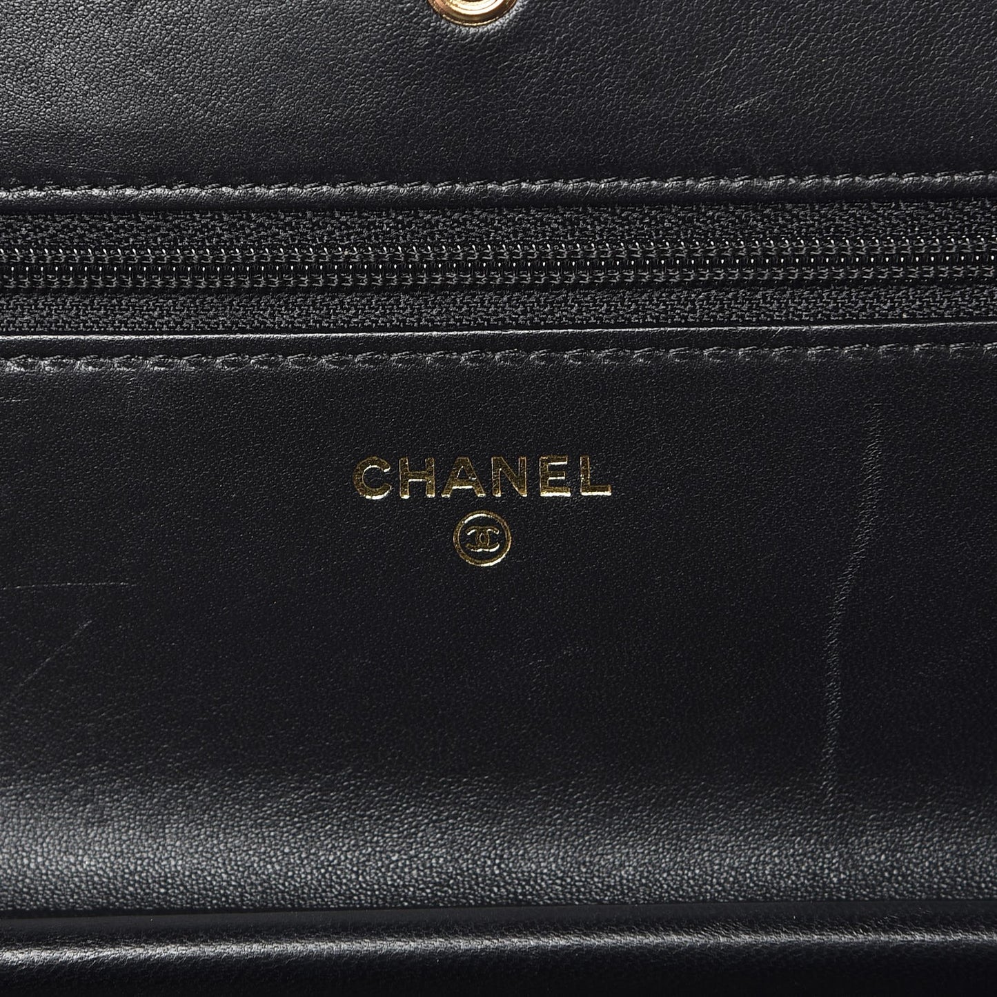 Lambskin Quilted Boy Wallet On Chain WOC Black