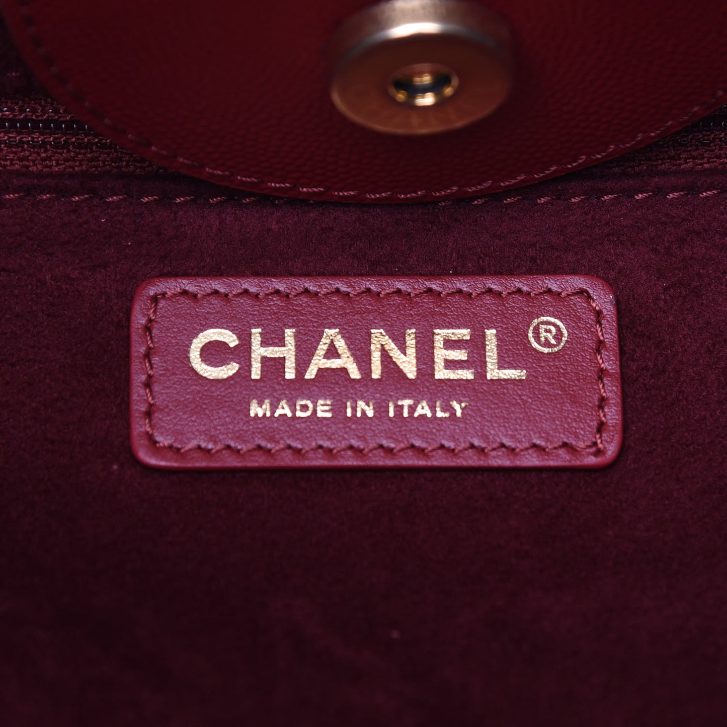 Caviar Small Studded Deauville Tote Red