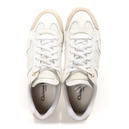 Christian Dior Calfskin Suede Dior Star Low Top Sneakers 39 White Gold 2 of 10
