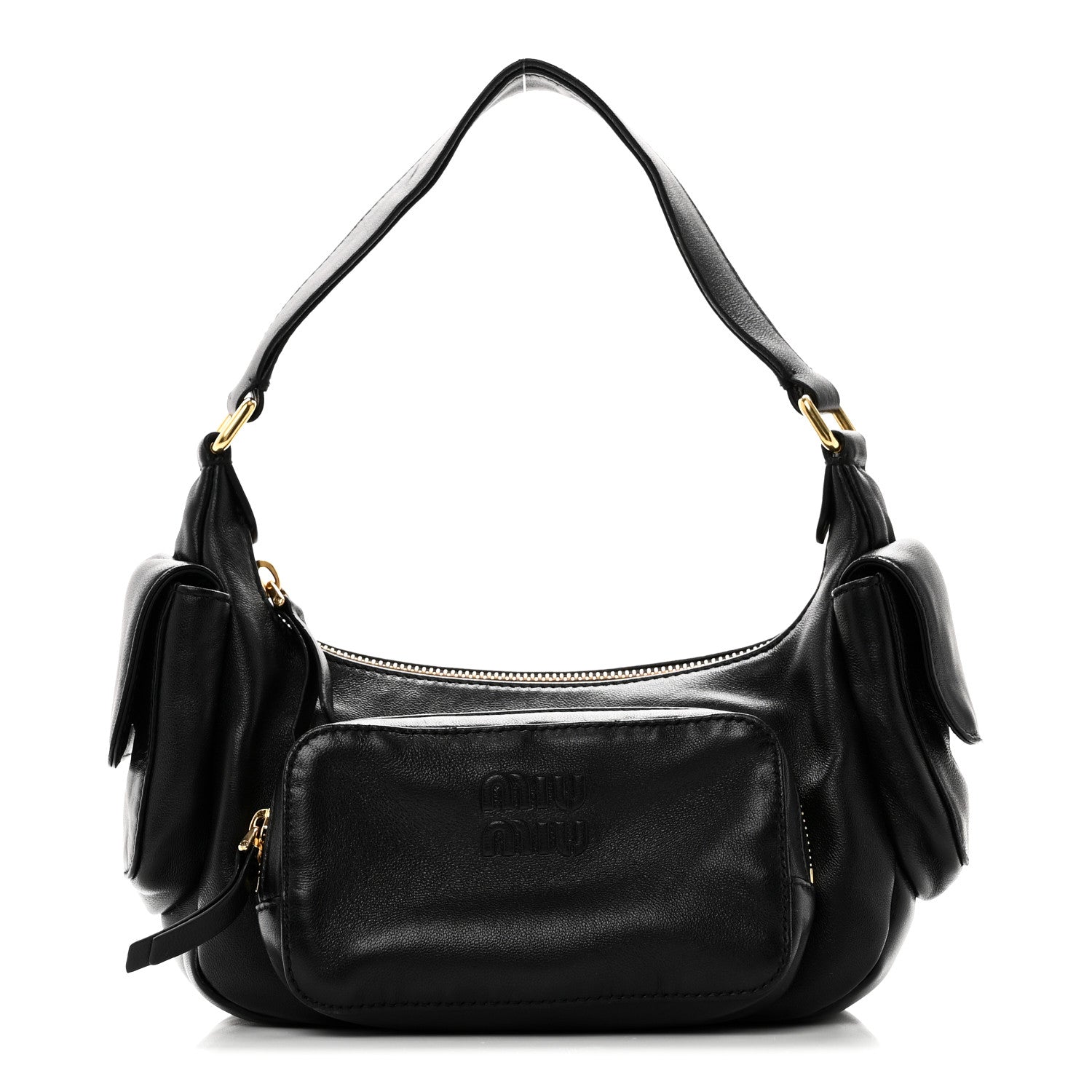 Miu Miu Nappa Multi Pocket Hobo Black 1801891 – FASHIONPHILE
