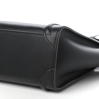 Celine Smooth Calfskin Nano Luggage Black 8 of 9
