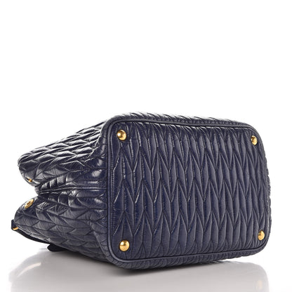 Miu Miu Vitello Lux Matelasse Tote Bleuette 4 of 13