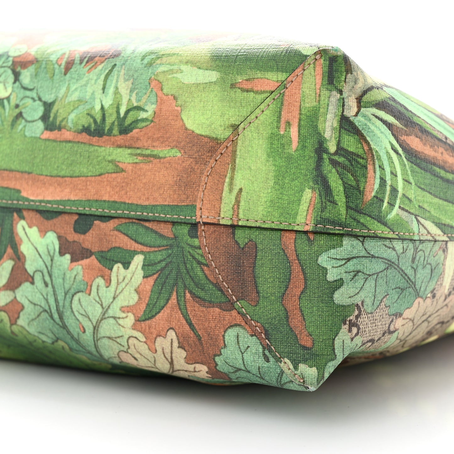 GG Supreme Monogram Tian Medium Shopping Tote Beige Multicolor Red