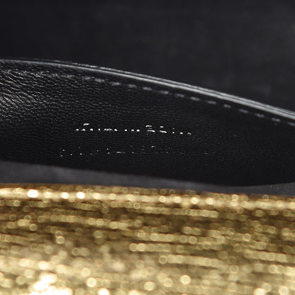 Saint Laurent Metallic Calfskin Monogram Cassandre Clutch Gold 7 of 11