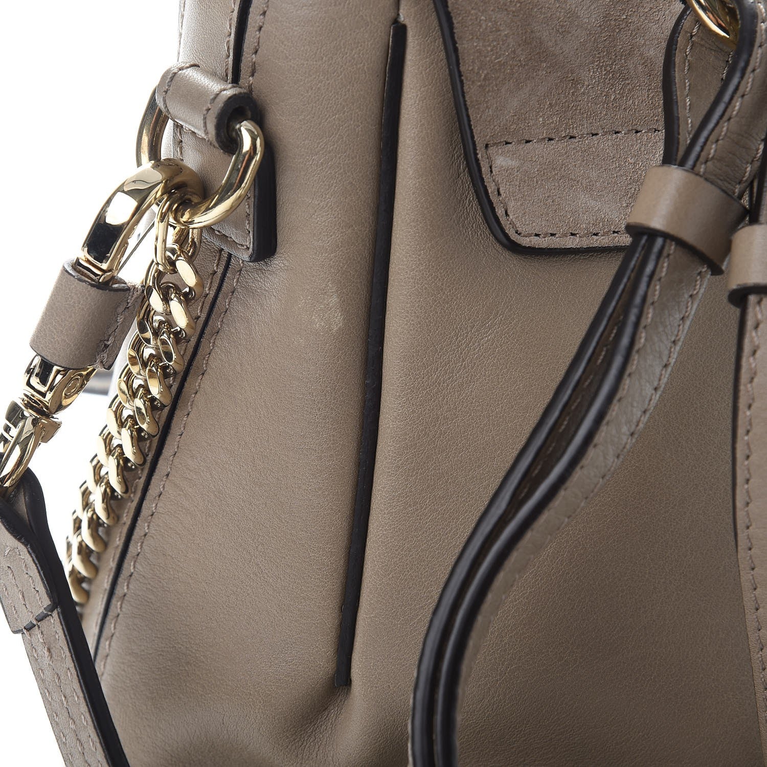 Chloe Suede Calfskin Mini Faye Backpack Motty Grey 10 of 21