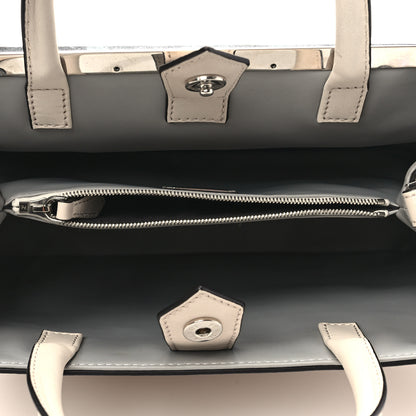 Fendi Vitello Dolce Century Petite 2Jours Tote Camelia Ghiaccio 6 of 8