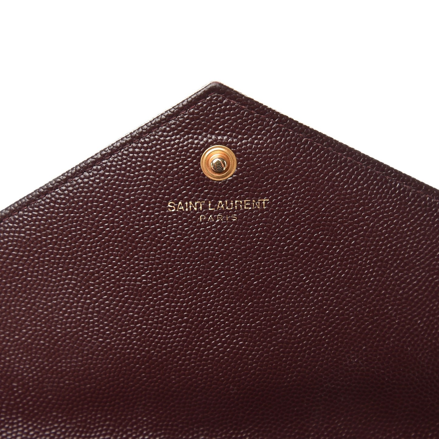 Grain De Poudre Matelasse Chevron Monogram Chain Wallet Burgundy