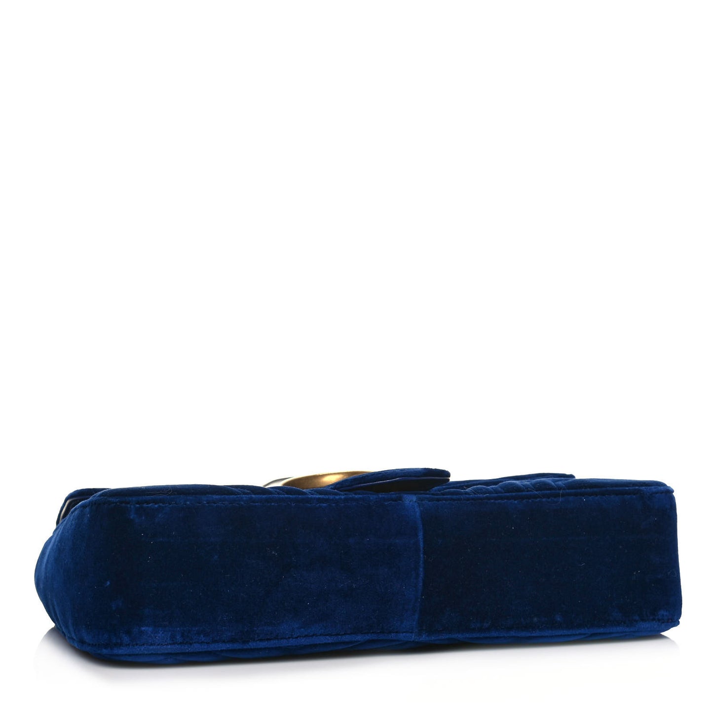 Velvet Matelasse Medium GG Marmont Shoulder Bag Cobalt Blue