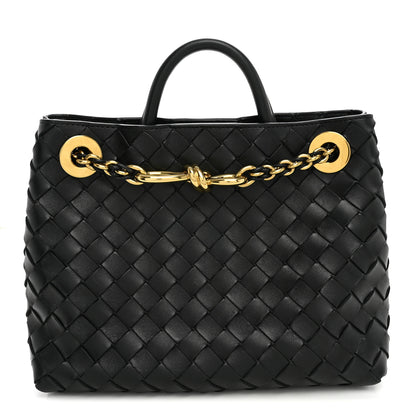 Bottega Veneta Nappa Intrecciato Small Andiamo Shoulder Bag Black 1 of 8