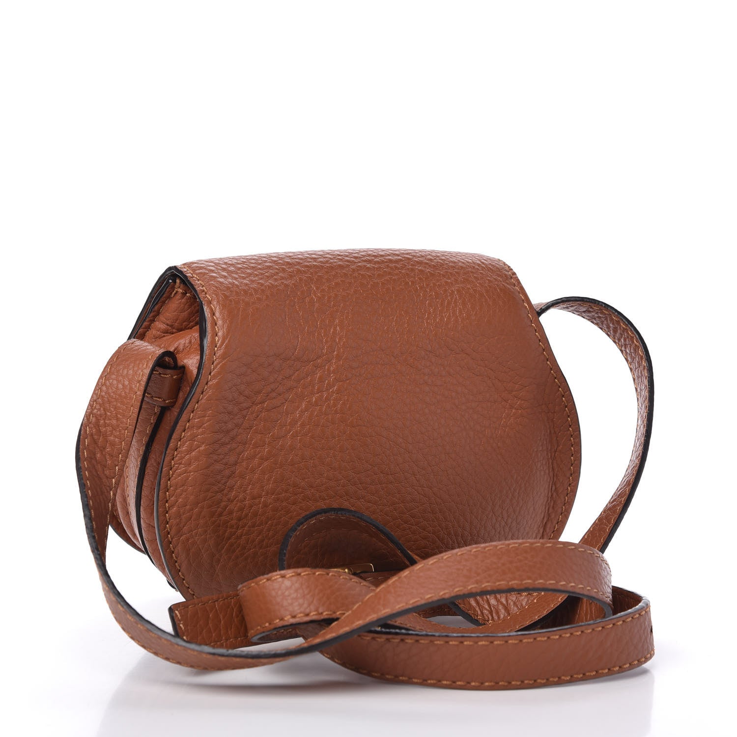 Chloe Calfskin Mini Marcie Round Crossbody Bag Tan 3 of 10