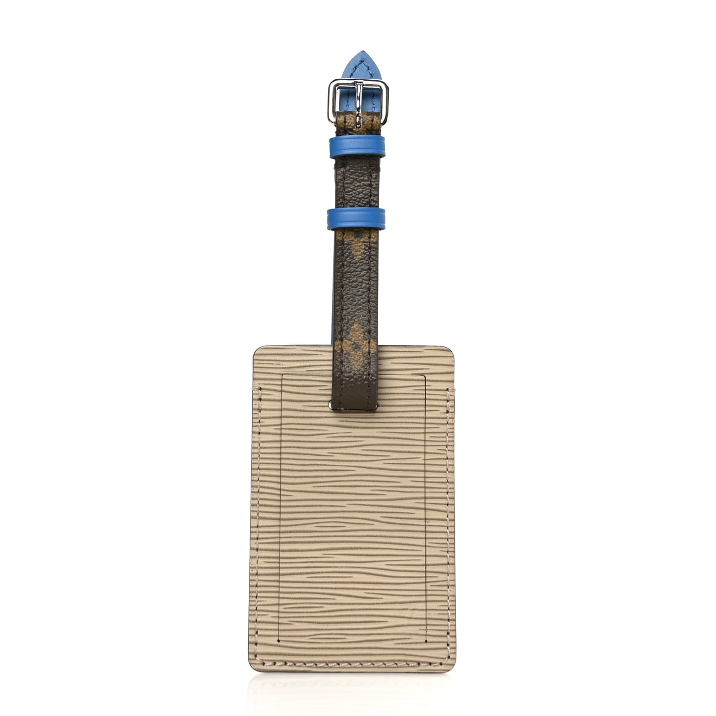 Monogram Epi Luggage Tag Grey Beige