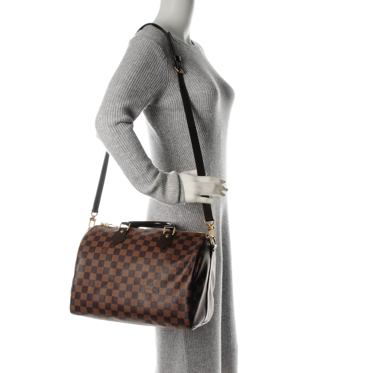 Louis Vuitton Damier Ebene Speedy Bandouliere 30 2 of 8