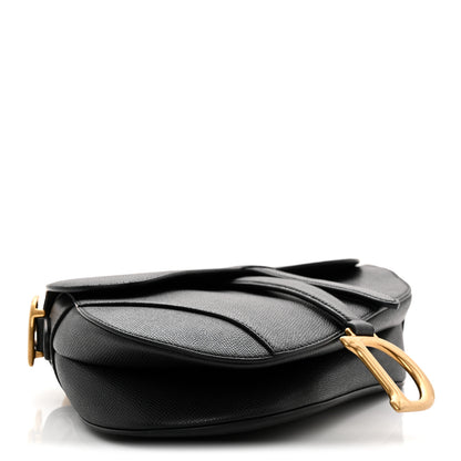 Christian Dior Grained Calfskin Saddle Bag Black 4 of 10