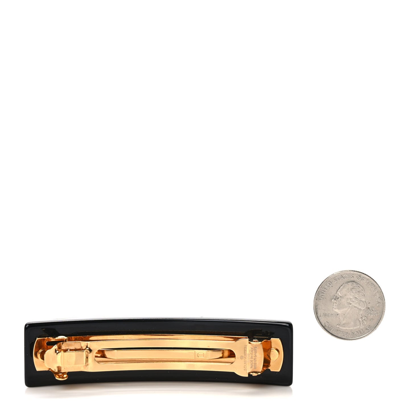 Resin Swarovski Crystal Inclusion Barrette GM Black