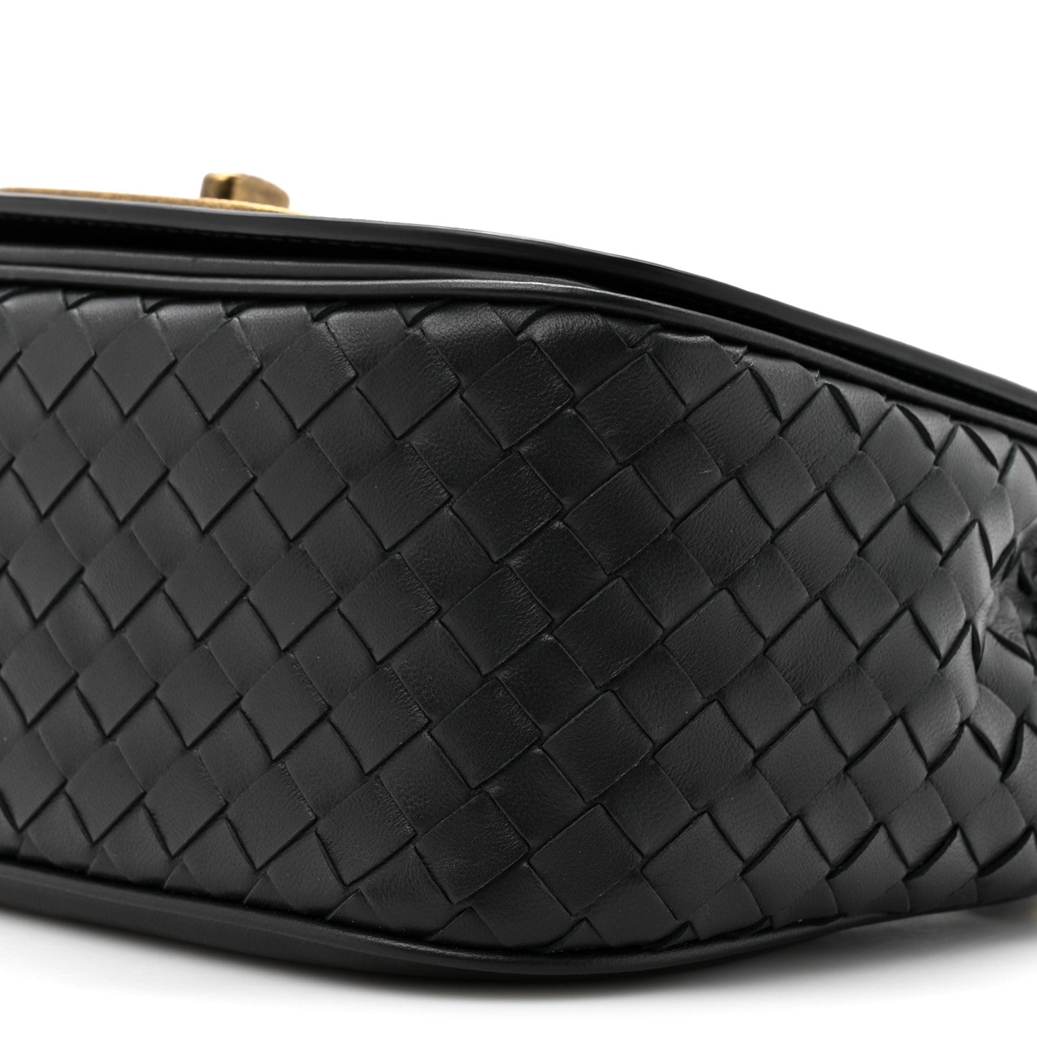 Bottega Veneta Nappa Intrecciato BV Luna Shoulder Bag Black 10 of 10