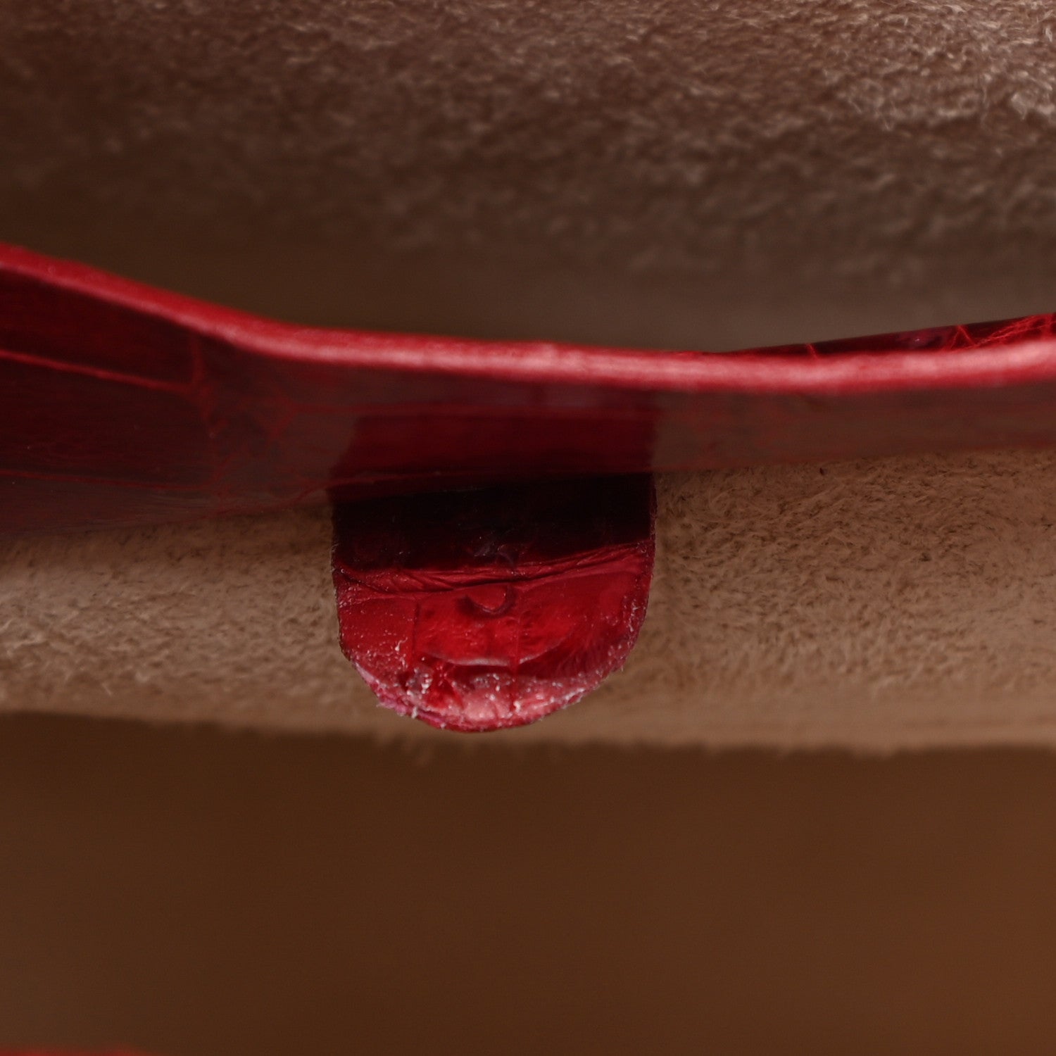 Nancy Gonzalez Crocodile Foldover Clutch Red 7 of 7