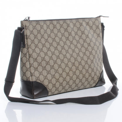 Gucci Denim Monogram Flat Messenger Bag Black 3 of 10