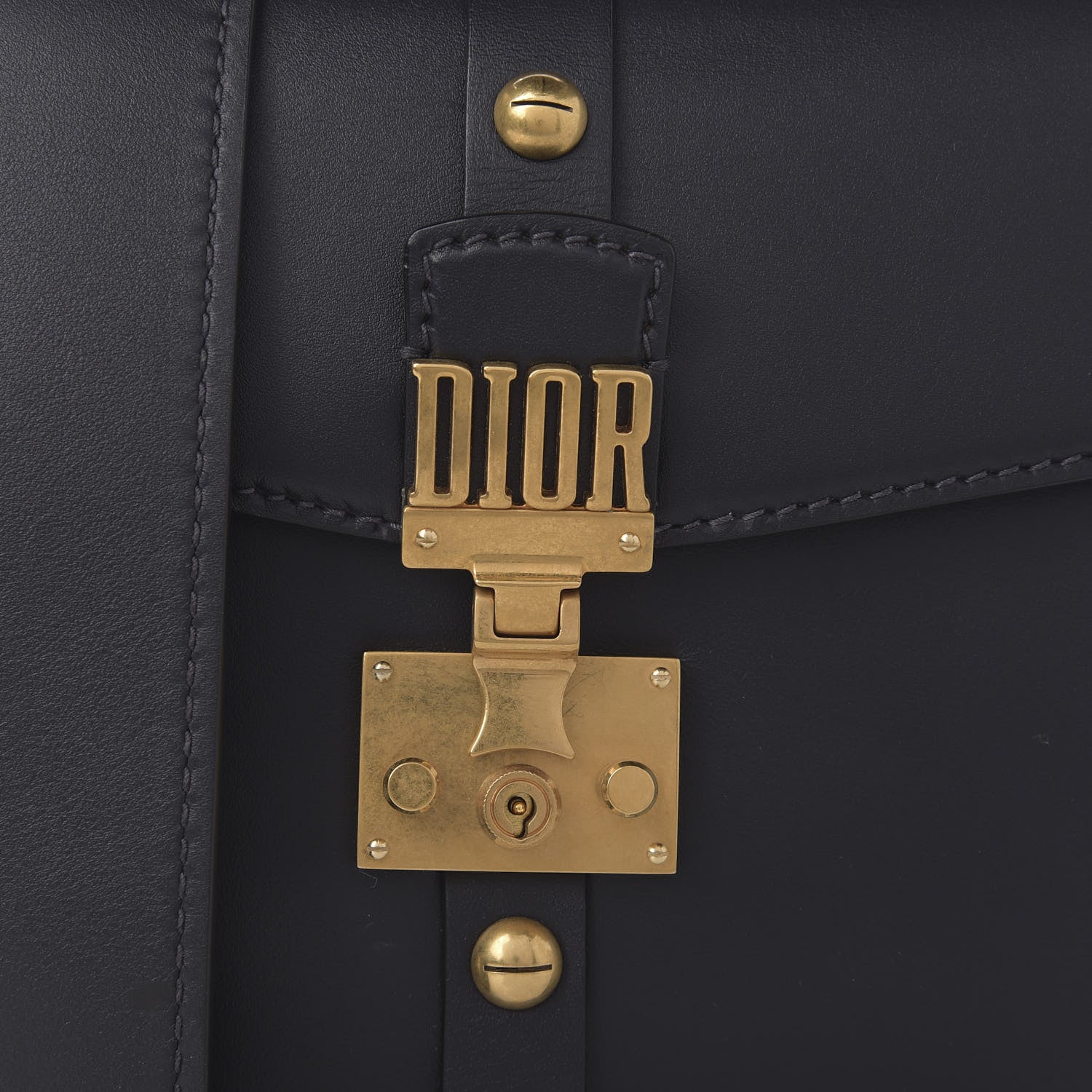 Christian Dior Calfskin Studded Square Dioraddict Flap Black 13 of 14