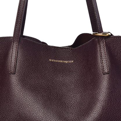 Alexander McQueen Grained Calfskin Skull Open Shopper Tote Dark Purple 13 of 13