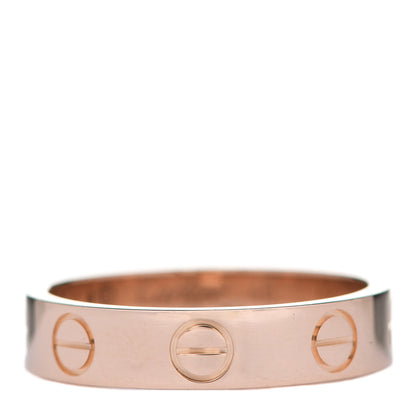Cartier 18K Pink Gold 3.5mm LOVE Wedding Band Ring 46 3.75 1 of 4