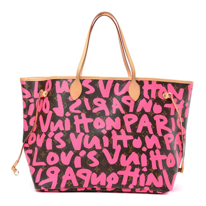 Louis Vuitton Monogram Graffiti Neverfull GM Fuchsia 1 of 9
