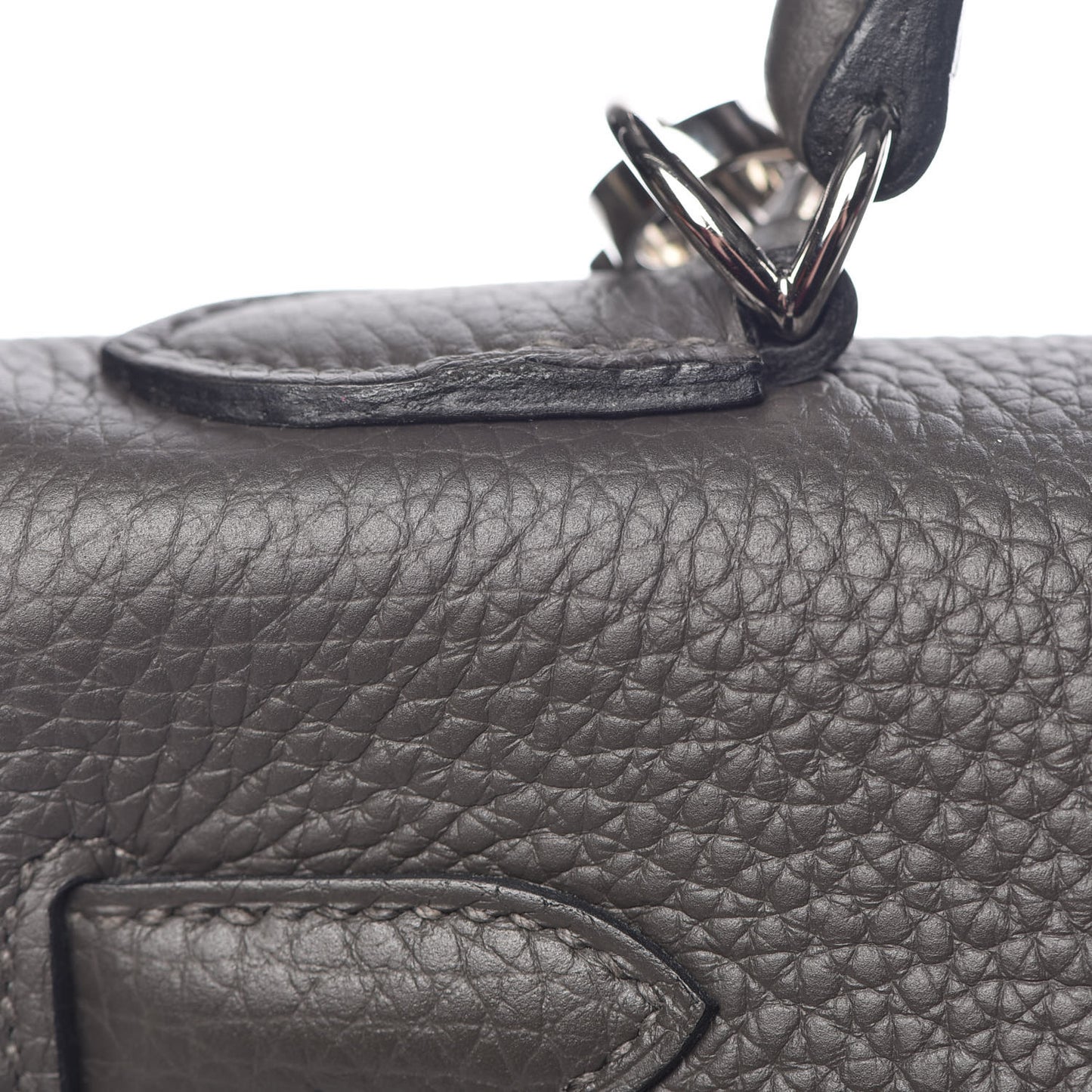 Taurillon Clemence Horseshoe Kelly Retourne 32 Graphite Tosca