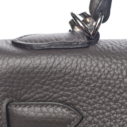 Hermes Taurillon Clemence Horseshoe Kelly Retourne 32 Graphite Tosca 38 of 41