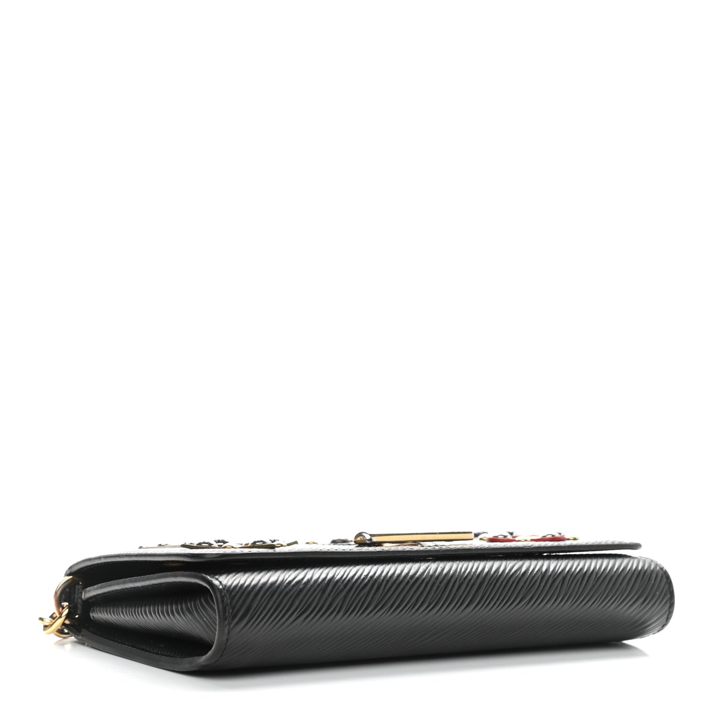 Epi Mechanical Flowers Twist Chain Wallet Black